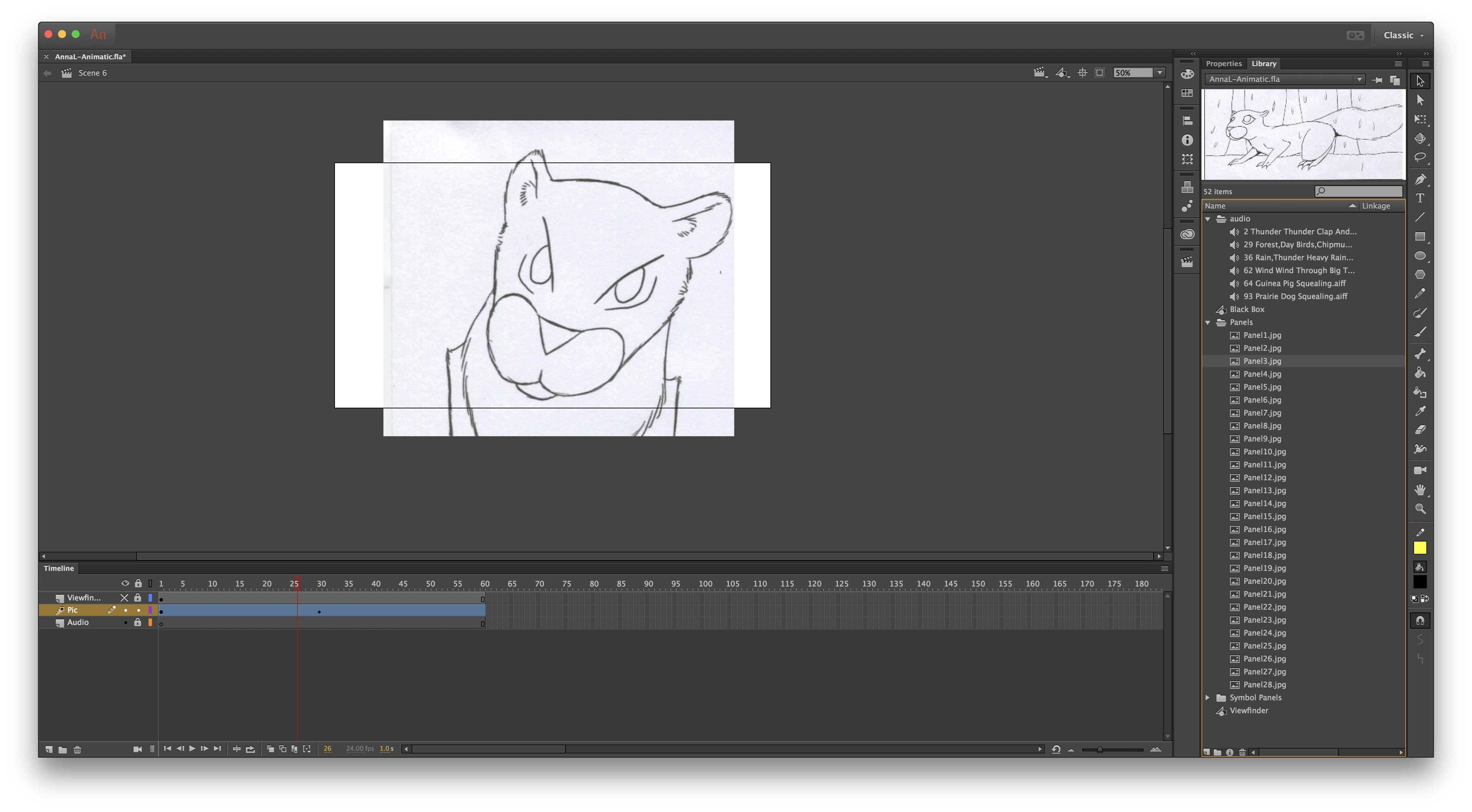 Screenshot of Animate File