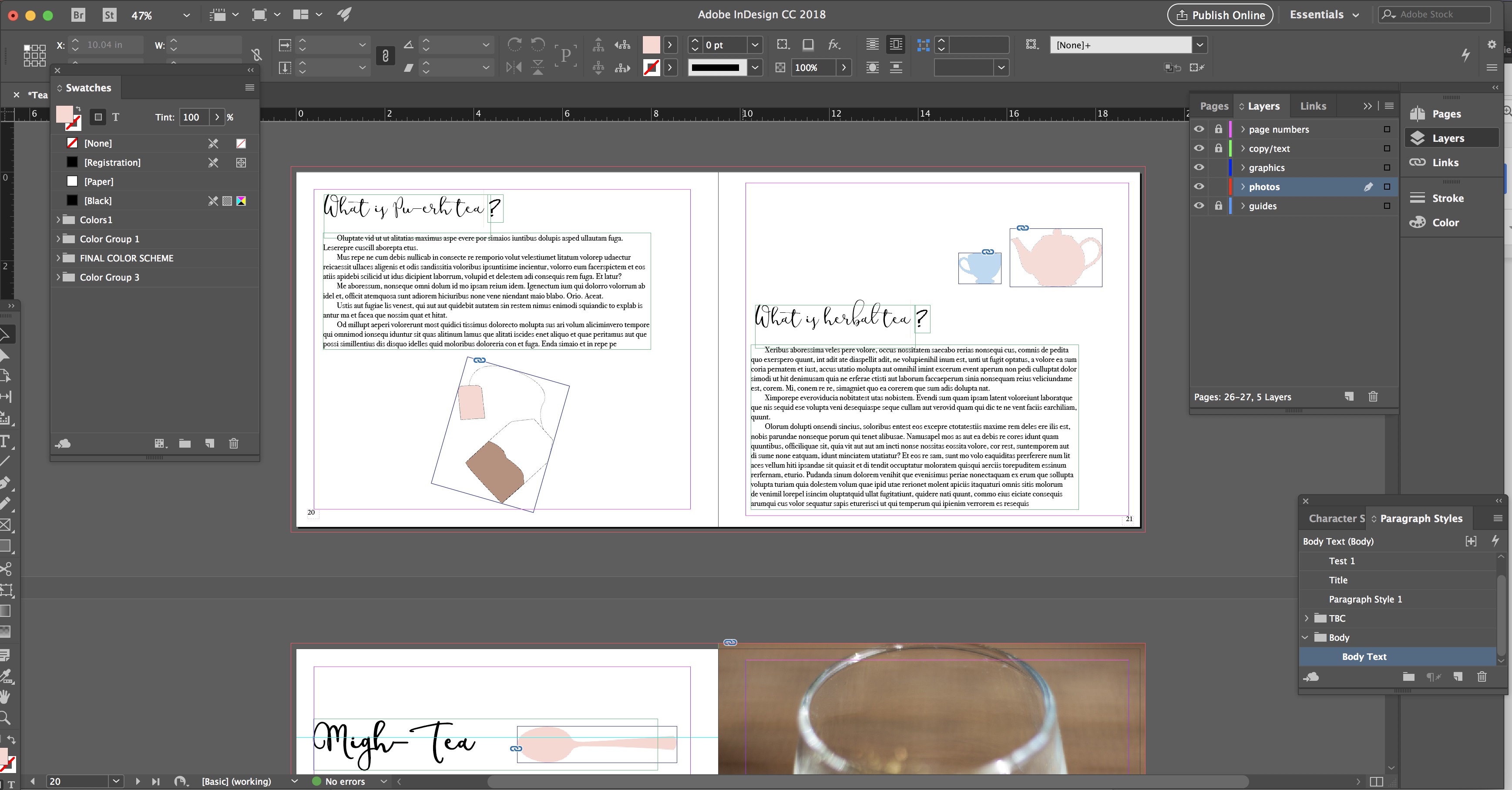 This is a screenshot of InDesign.