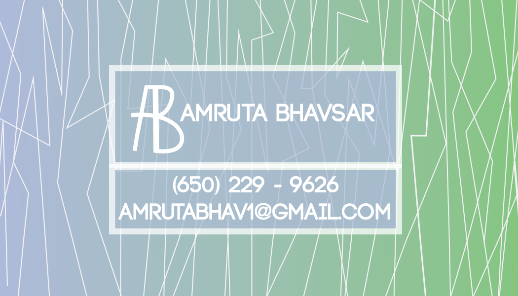 AmrutaB: Business Card Back