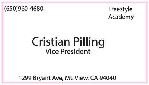 CristianP: Business Card Front