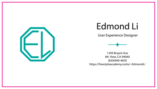 EdmondL: Business Card Front