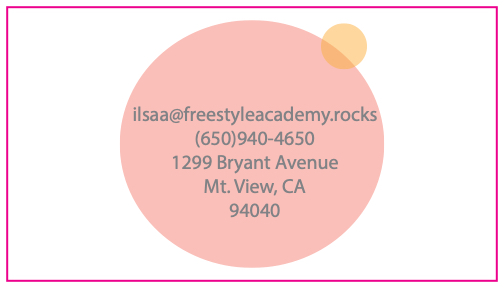 IlsaA: Business Card Back