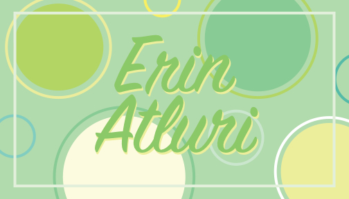 Atluri, Erin: Business Card Front