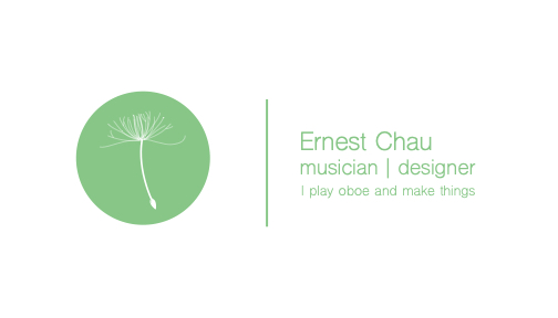 Chau, Ernest: Business Card Front