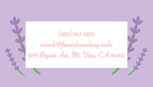 Huang, Vivian: Business Card Back