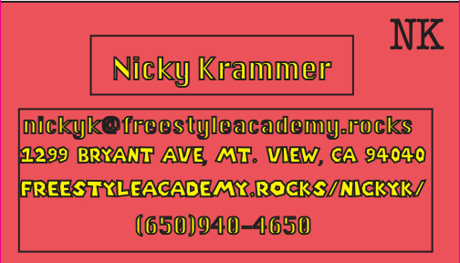 Krammer, Nicky: Business Card Back