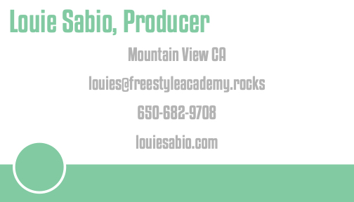 Sabio, Louie: Business Card Front
