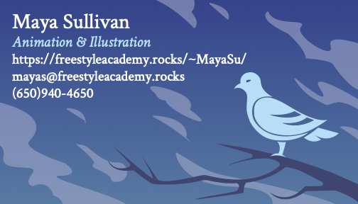 Sullivan, Maya: Business Card Back