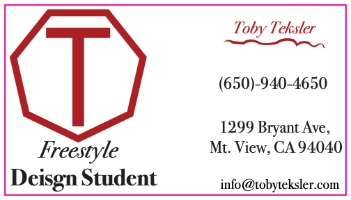 Teksler, Toby: Business Card Back