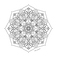 Luminous Sunburst: A Senior Black and White Mandala Design by Seth Jackson