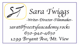 Twiggs, Sara: Business Card Back