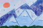 Mountains from Memory: A Senior Digital Watercolor Painting  by Hannah Kitamura