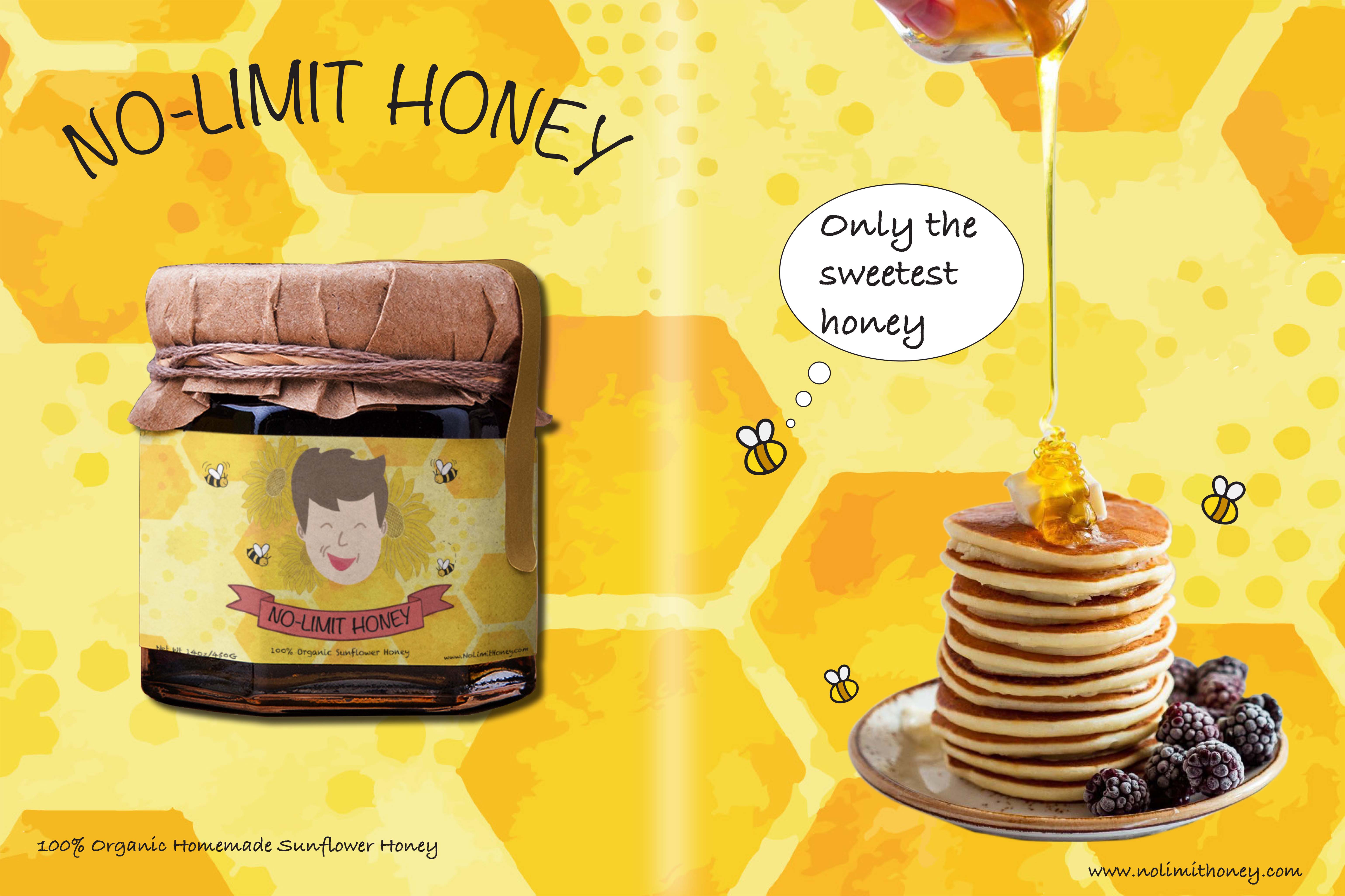 No-Limit Honey: A Senior Design Student Product Package Magazine Ad by Noah Esparza