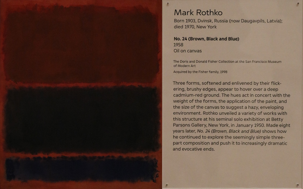 no.24(brown, black, and blue) by mark rothko