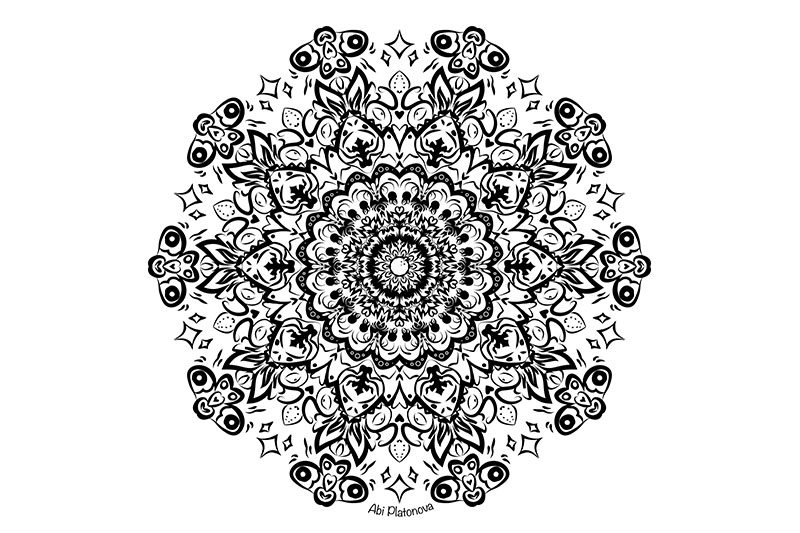 Black and White Mandala