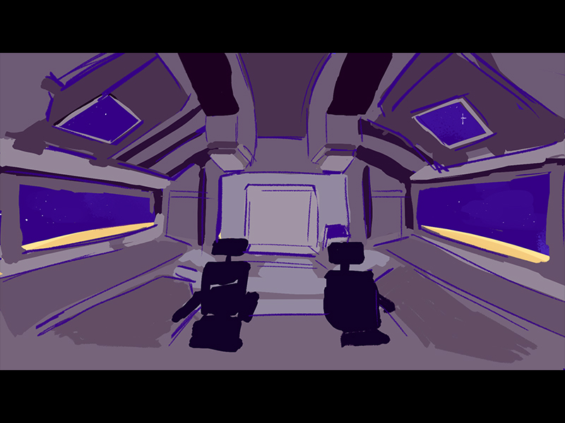 Finalized inside of the spaceship! I wish I had been able to spend more time on it
