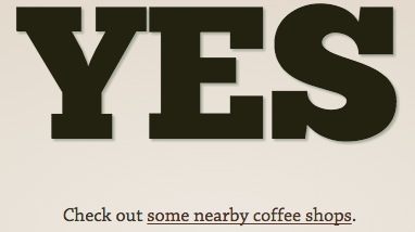 Logo for the website "Is it iced coffee weather". Click to redirect to website.