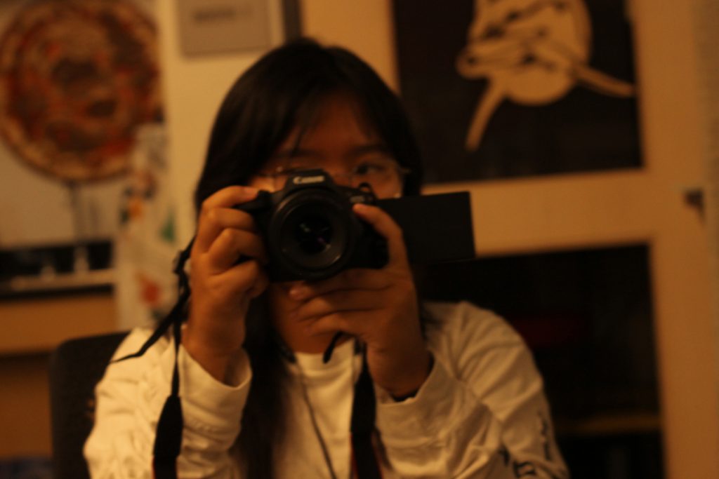 Camera taking a picture of a camera.