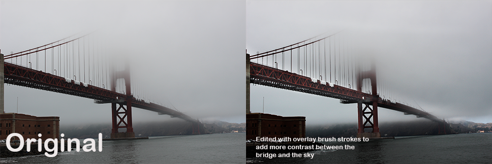 Edited photo of the Golden Gate Bridge