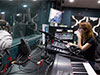 Nastia recording in the studio