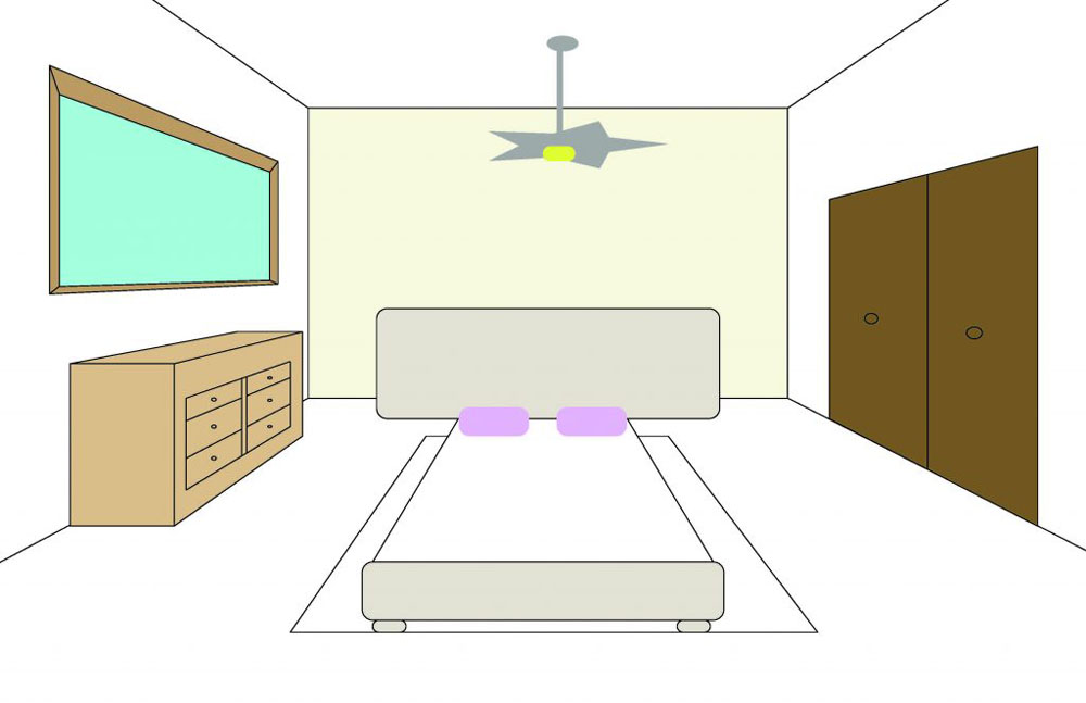 Final Linear Perspective of Bedroom.