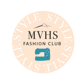 Embroidery patch with MVHS Fashion Club logo on it
