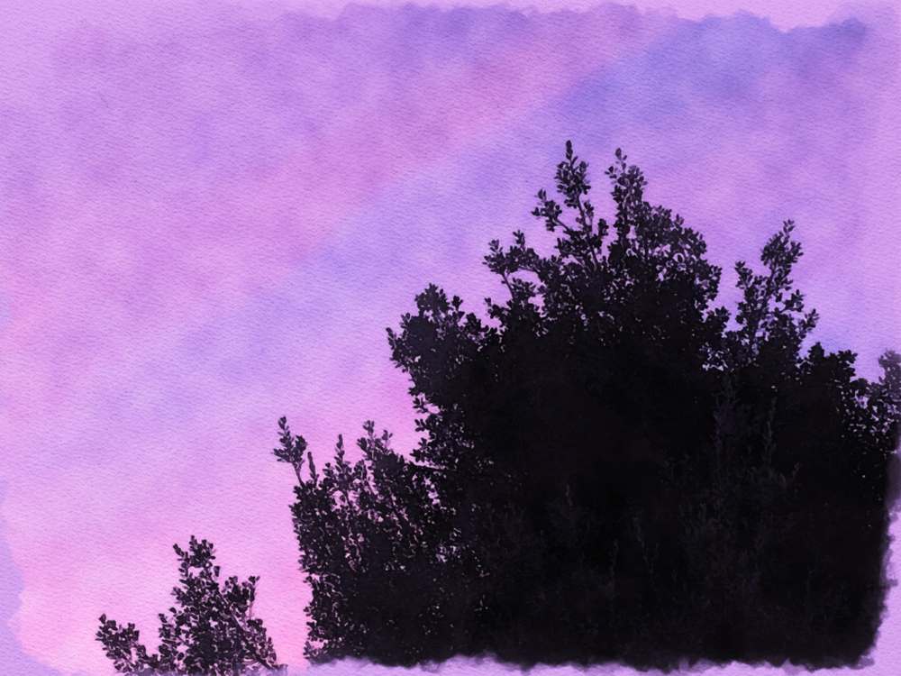 Summer Sunset watercolor