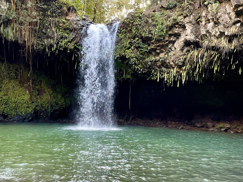 Twin Falls waterfall in Maui, Hawaii