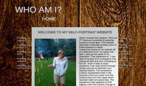 screenshot of self-portrait website