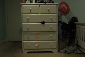 A photo of my dresser.