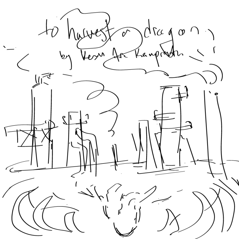 Sketch of the poem cover art.