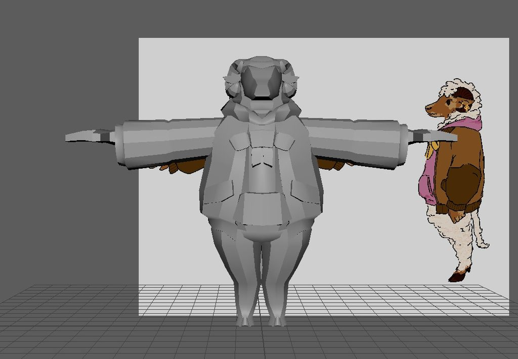 3D character model in Maya