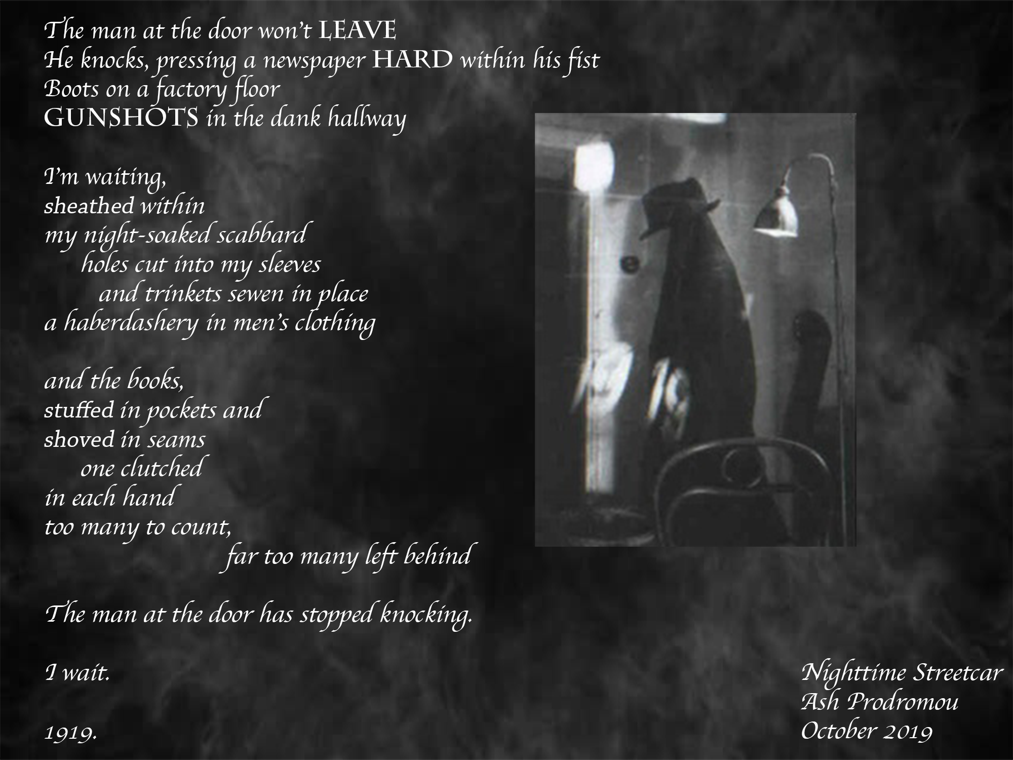 Poem by Ash Prodromou Nighttime Streetcar