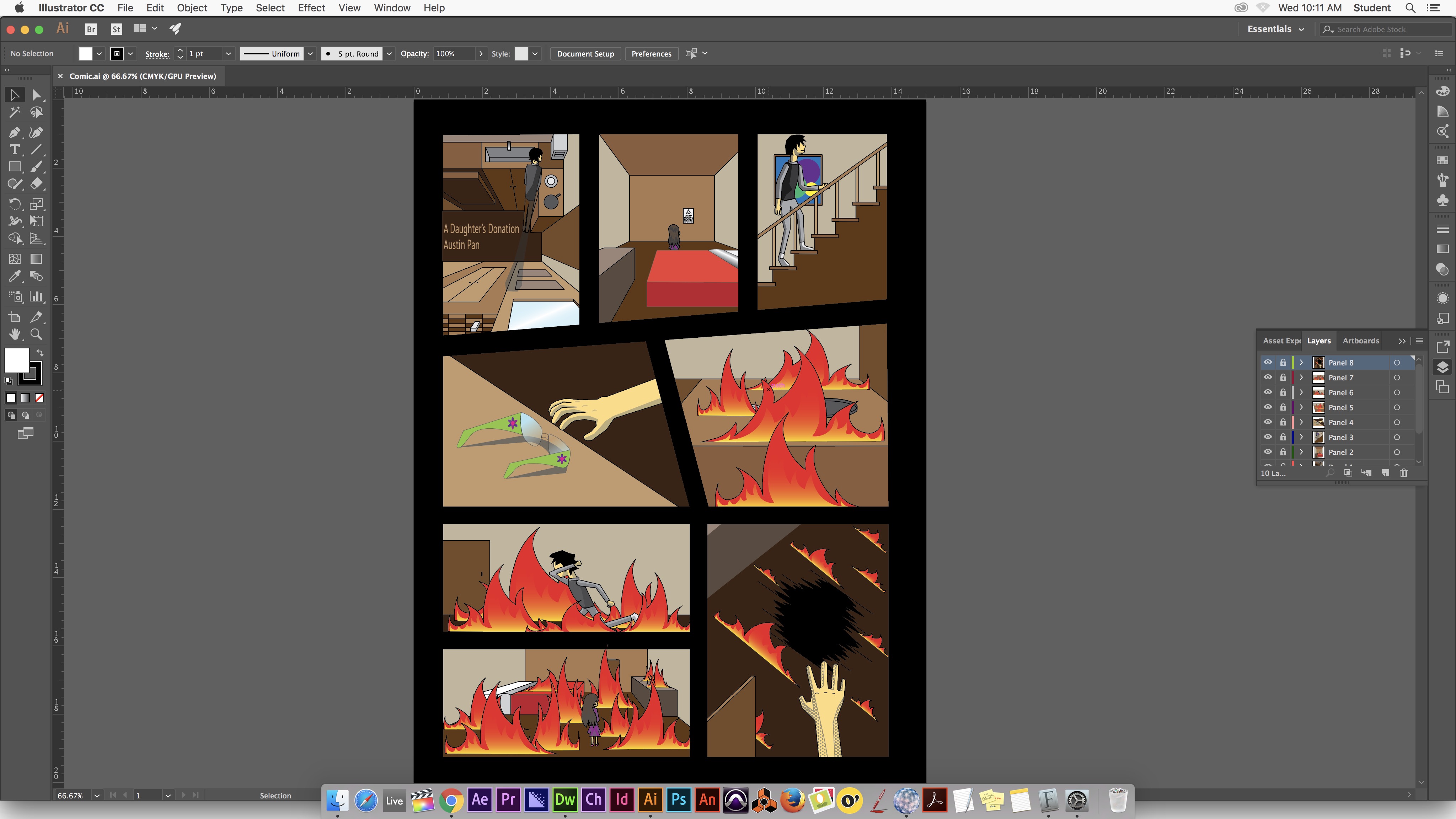 This is a screen shot of my comic illustration workspace