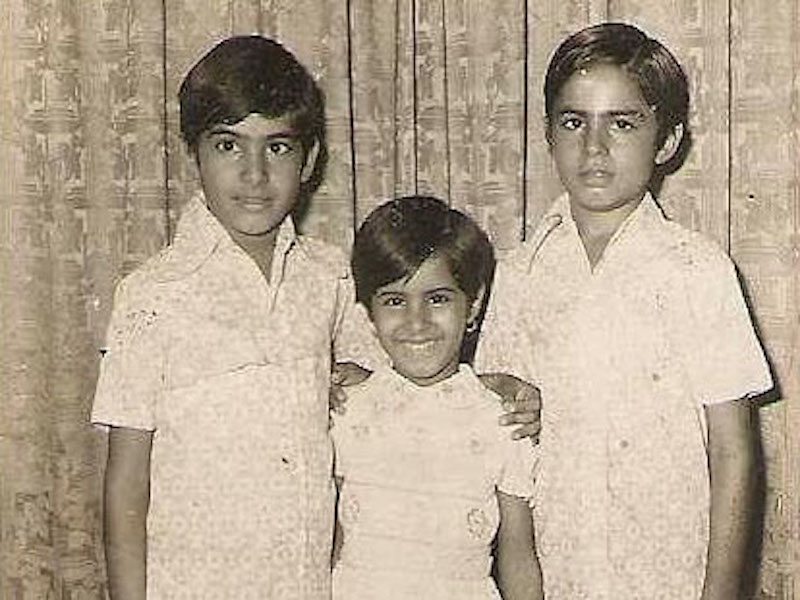 Sandeep, Sudha, and Sanjeev in 1975