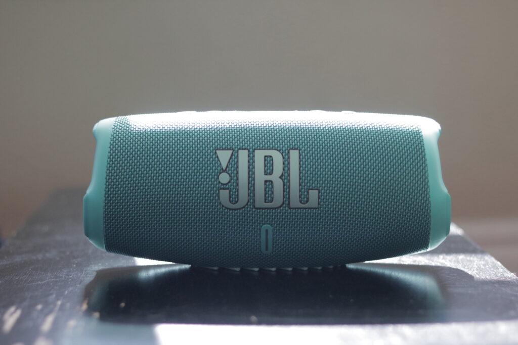 JBL speaker in sunlight inside house