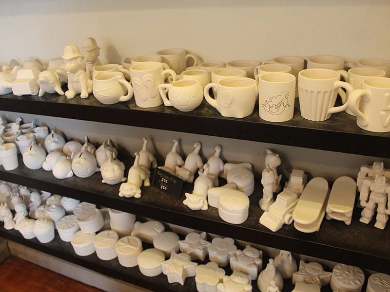 Some of the pottery you could pick from