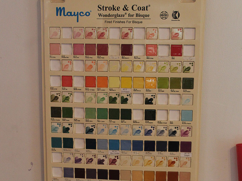 the color swatches