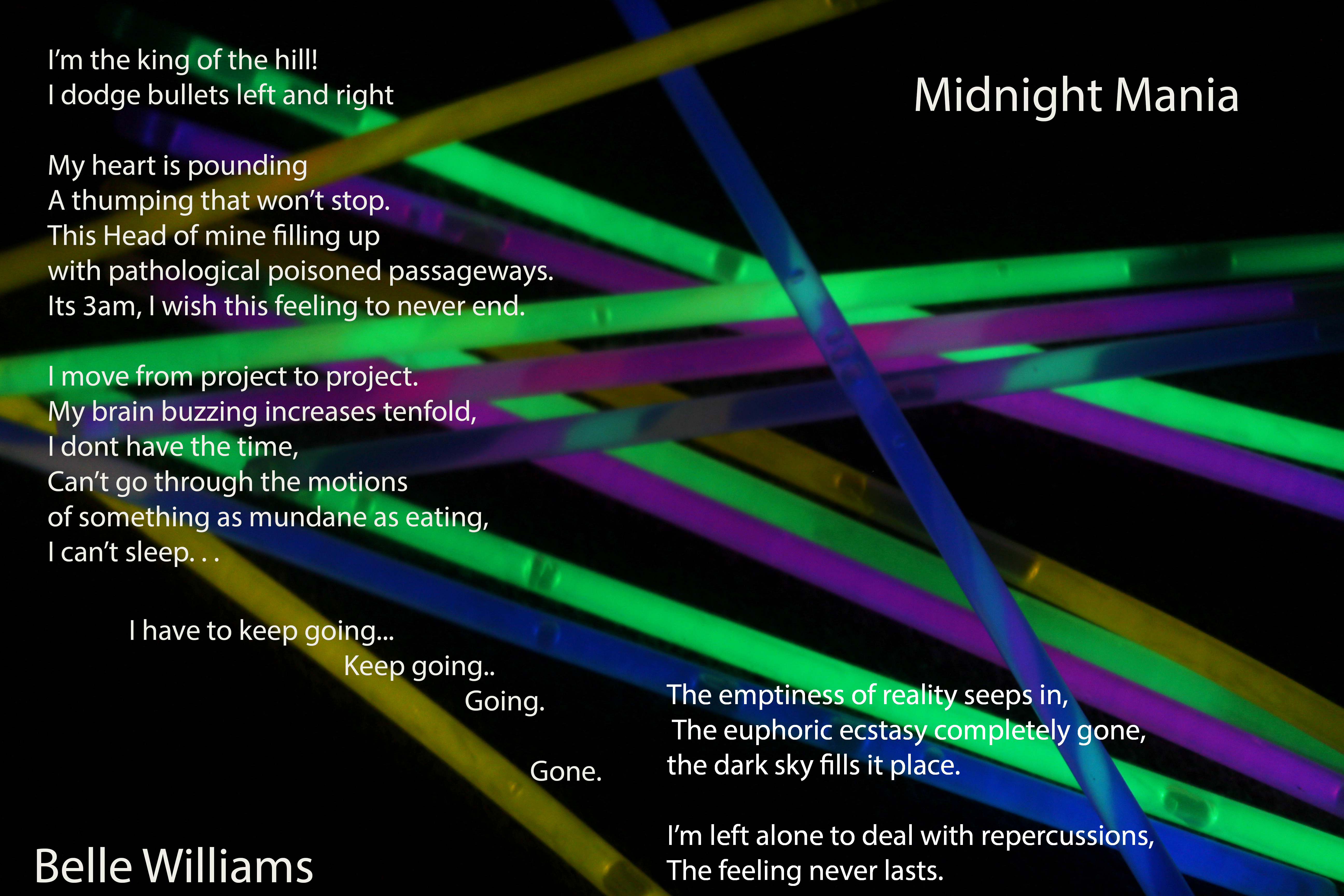 Poem by Belle Williams Midnight Mania