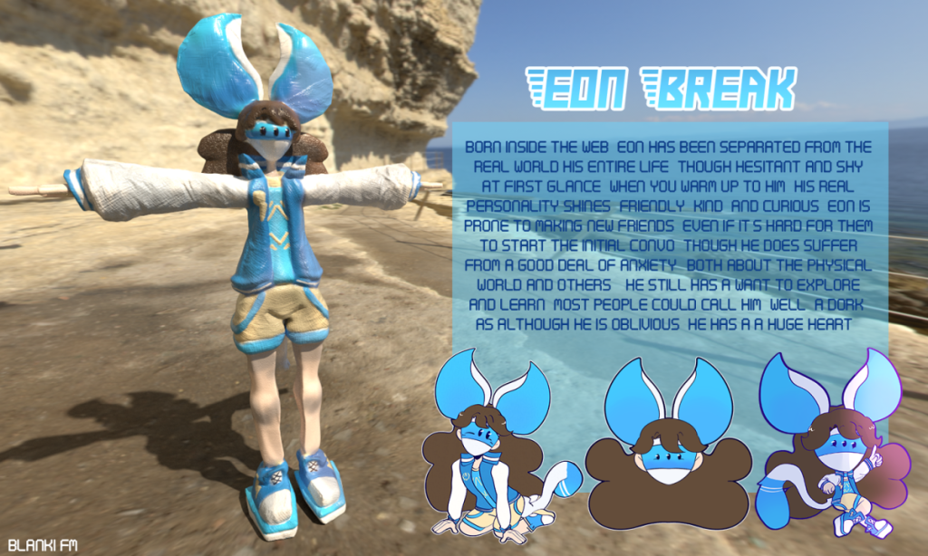 A picture of my character Eon's 3D Character Bio.