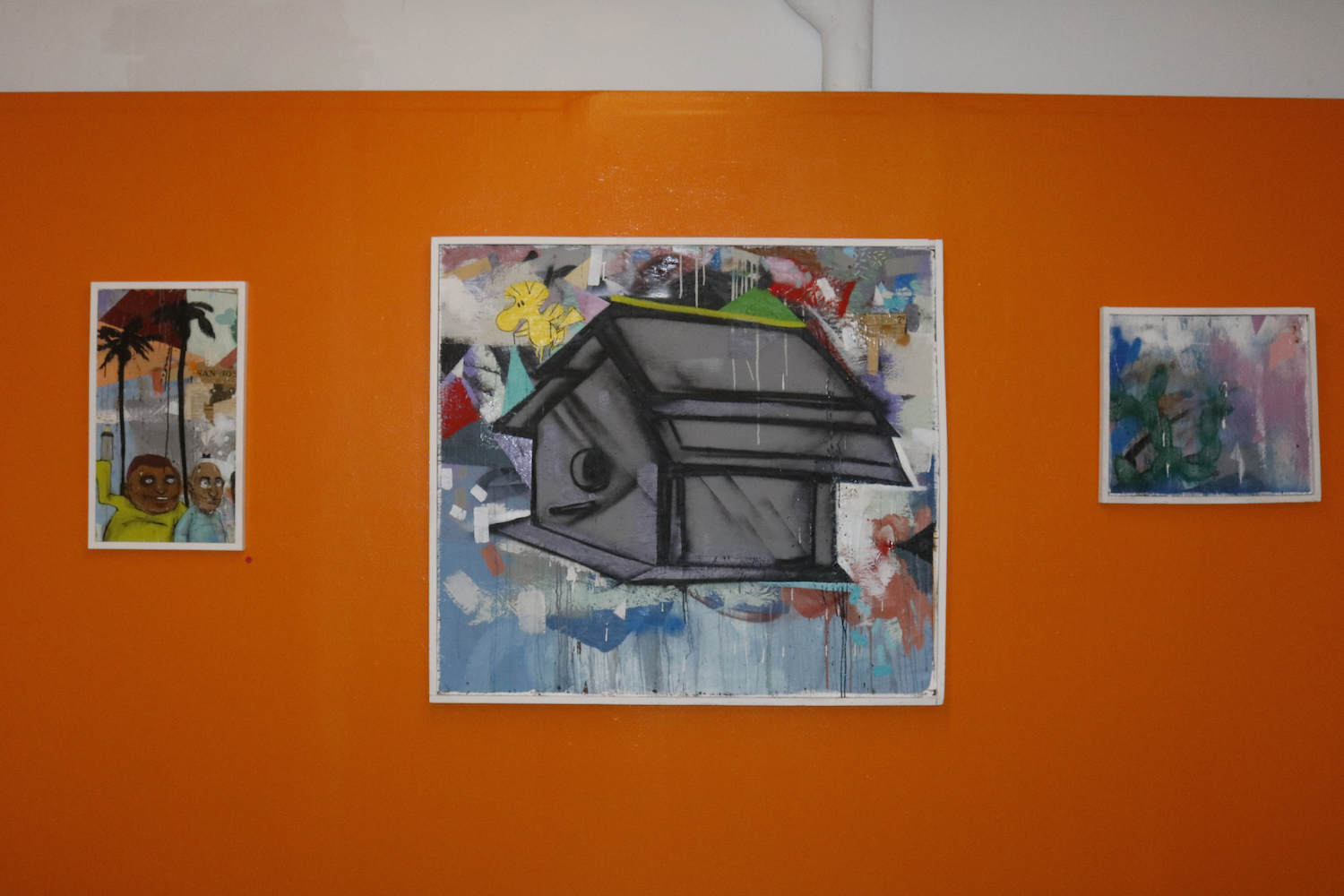 The main wall for Force129's exhibiton in May of 2019.