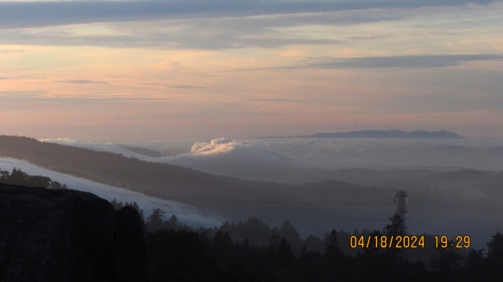fog rolling over hills
