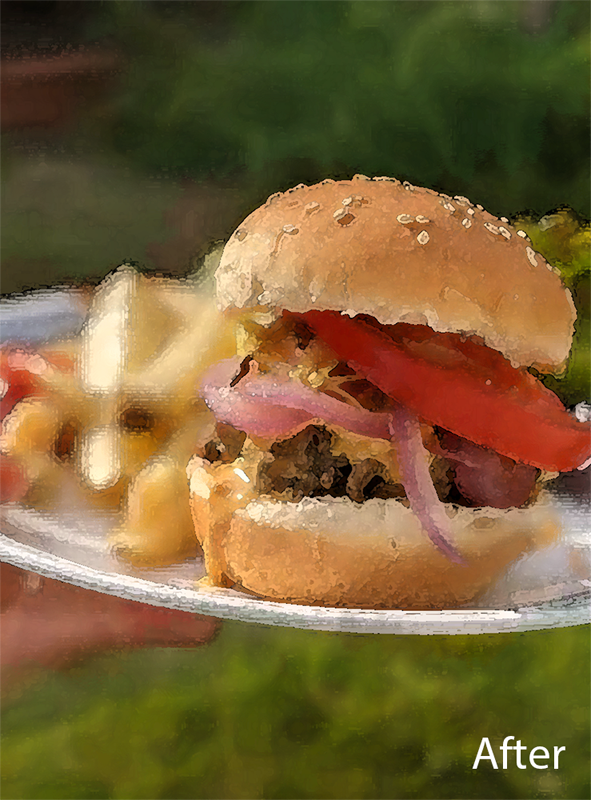 Hamburger After Watercolor