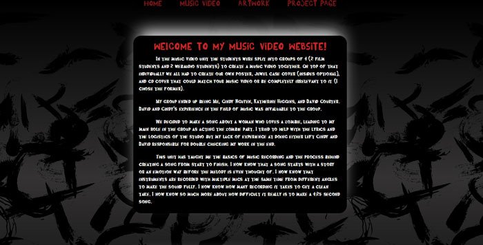 Picture of music video website