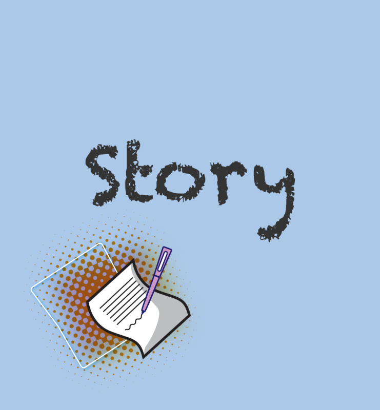 Illustrator file saying "Story"
