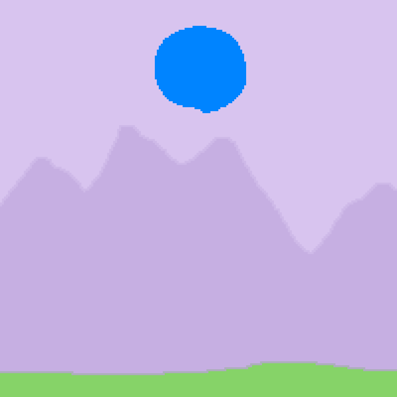 Small animation of a bouncy blue ball using Squash and Stretch