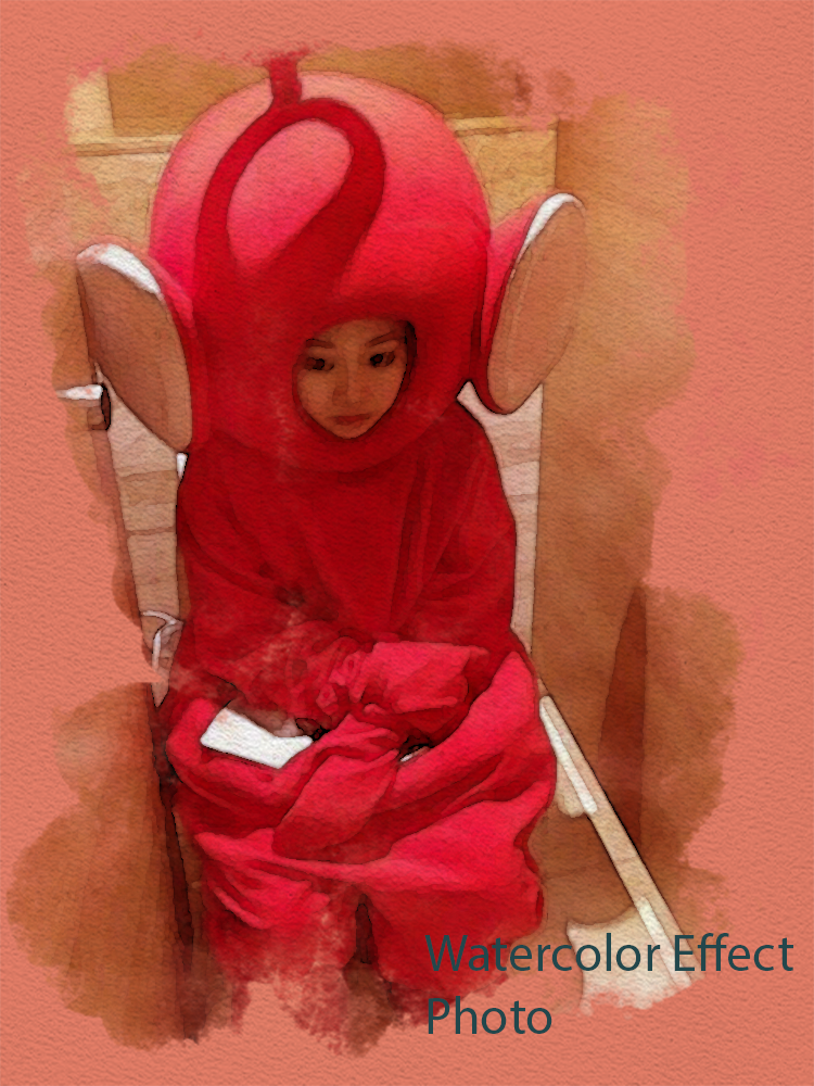 a picture of a sad teletubby