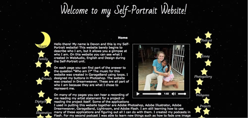 Picutre of my self-portrait website