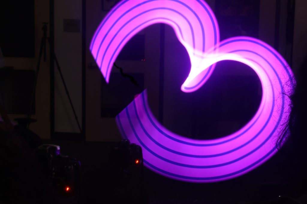 heart with purple light