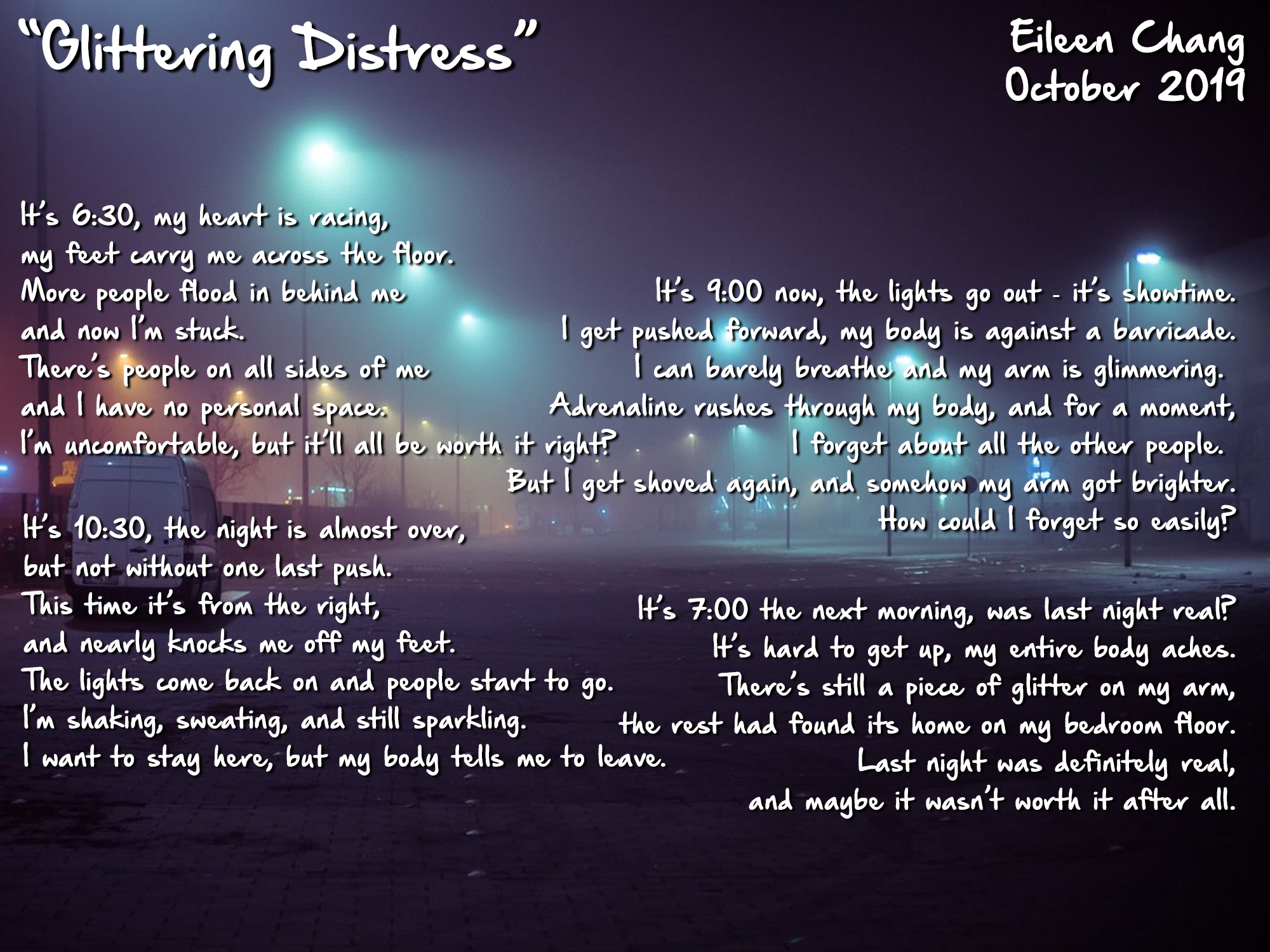 Poem by Eileen Chang Glittering Distress